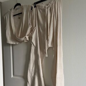 Elegant Cream Women's Set